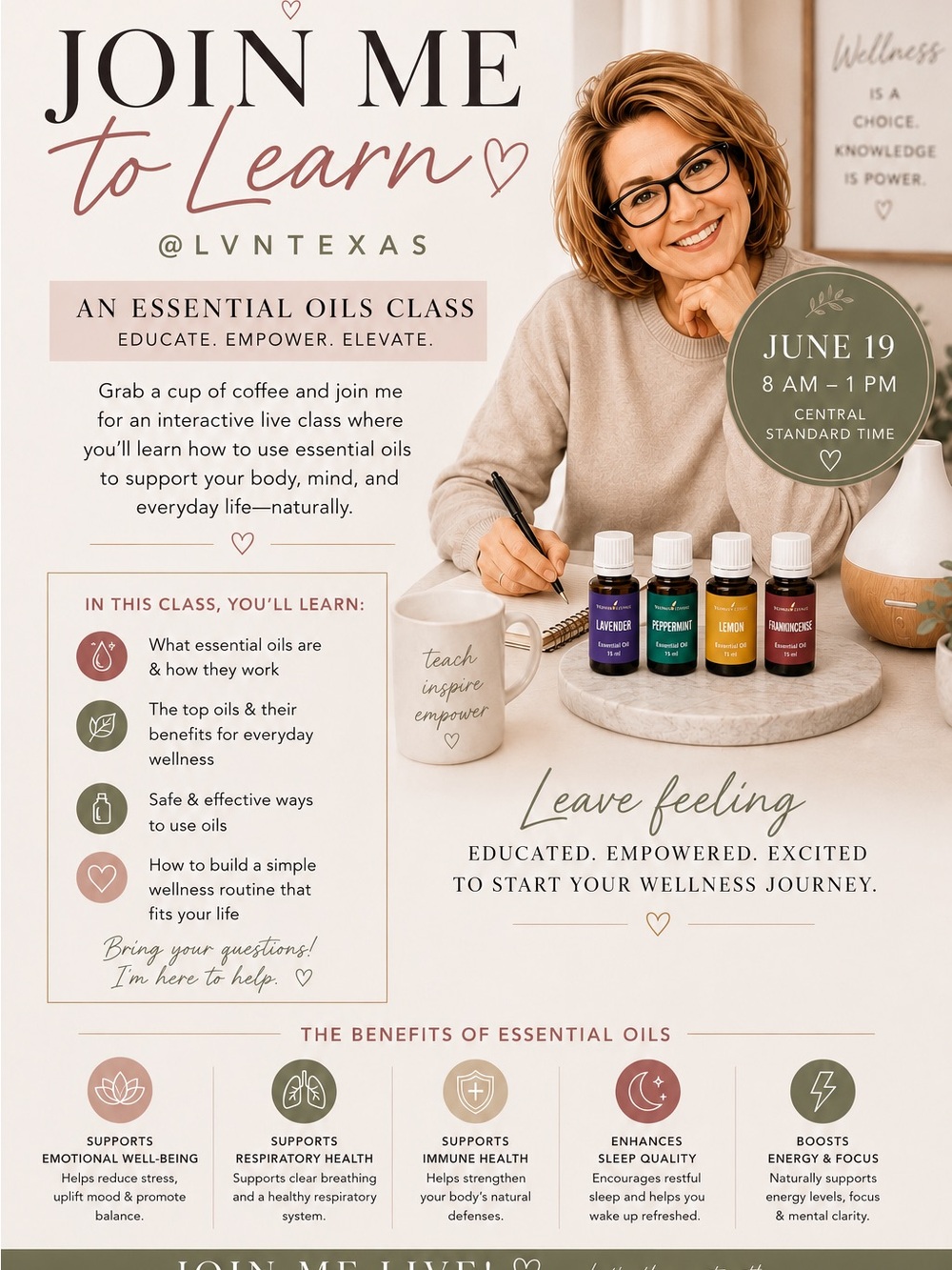 Custom Essential Oils & Class on Benefits
